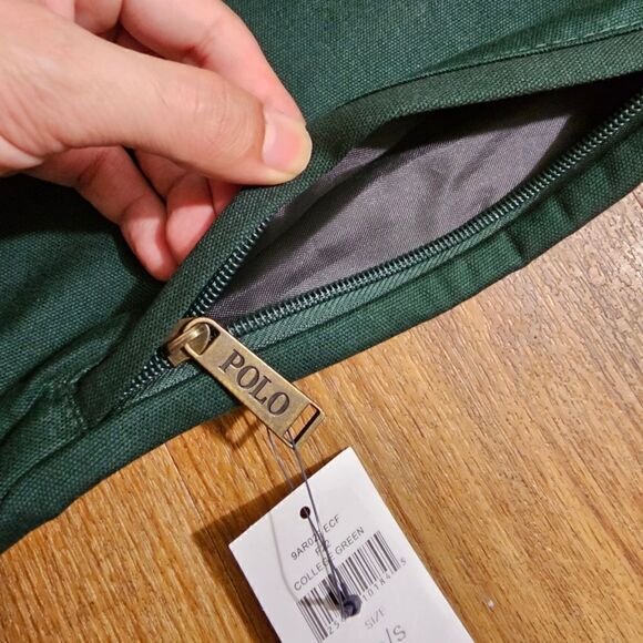 Polo Ralph Lauren Canvas Gym Bag Sack Pony Logo Navy Green Red 100% Cotton New - Picture 9 of 11